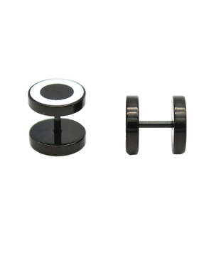 hengke日韩风哑铃滴油钛钢耳环