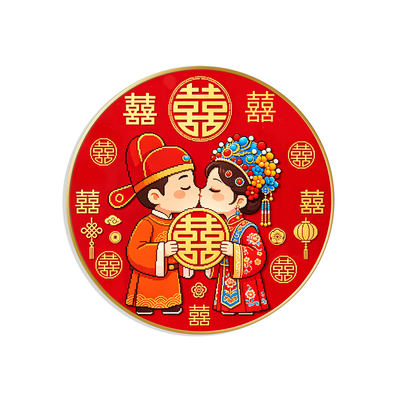 钻石画满钻新款圆形喜结良缘