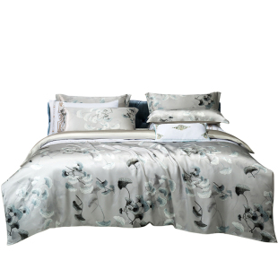 苏迷双面真丝四件套100%桑蚕丝床上用品欧式轻奢重磅丝绸被套床单