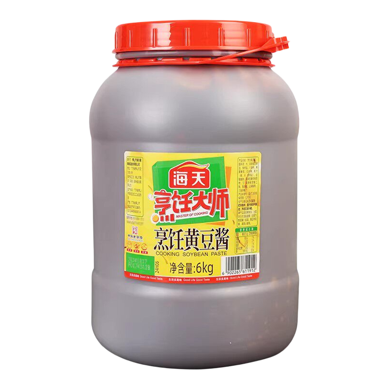 海天烹饪黄豆酱6kg商用大桶餐饮饭店豆瓣酱烤鱼烧烤腌制调味蘸酱