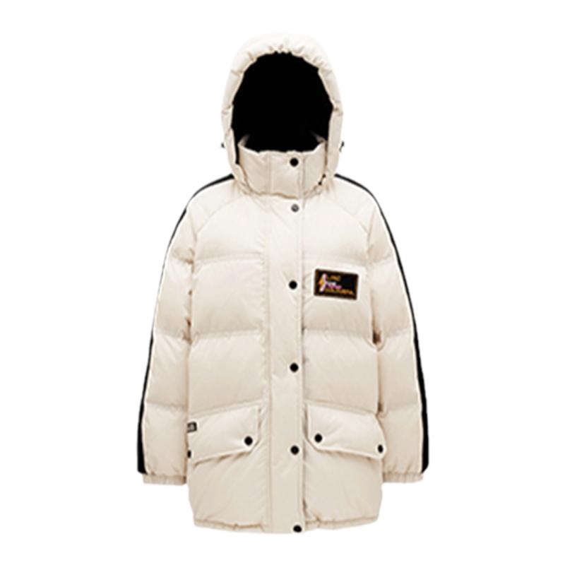 金羽杰防风雪中长款休闲羽绒服