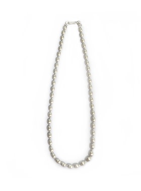 轻奢椭圆拉丝百搭串珠项链