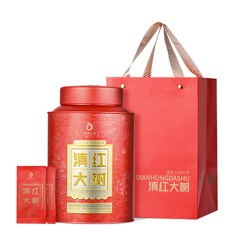 凤牌红茶伴手礼滇红大树一级浓香独立小包云南茶叶248g端午送礼