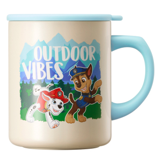 cmsh汪汪队马克杯子带盖儿童水杯家用宝宝不锈钢牛奶杯刻度幼儿园