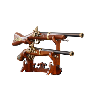 火绳燧发枪实木火铳猎枪金属工艺装饰品火枪模型海盗复古洋枪摆件