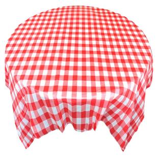 一次性桌布塑料加厚台布格子布100张餐厅酒店大排档圆桌方形餐垫