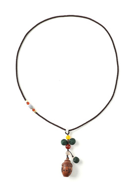 木质雕花香囊香云纱项链旗袍配饰