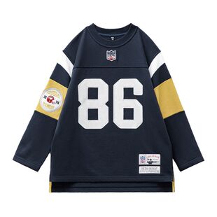 马登美式复古橄榄球宽松套头小众刺绣中长款加厚卫衣外套女士春冬