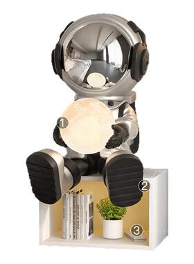 宇航员床头柜收纳置物/氛围夜灯