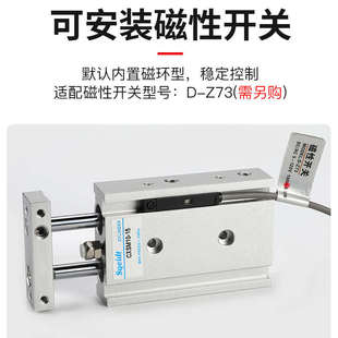 小型气动大推力TR双杆双轴气缸CXSMJ CXSM10