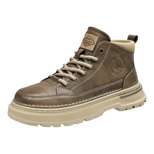 海澜之家男鞋2025新款厚底增高板鞋低帮马丁靴男款英伦风秋季靴子