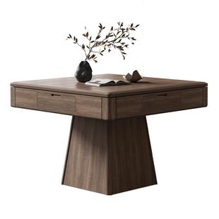 如喜新中式实木麻将桌餐桌两用全自动家用高端过山车麻将机-山木