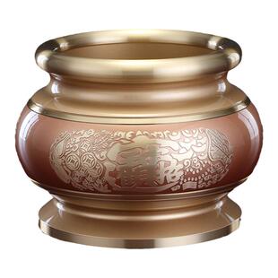 供具套装招财全铜香炉家用供水杯财神爷供果果盘插电供灯佛具用品