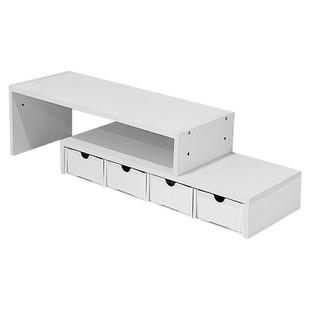 桌面增高架宿舍办公室显示器垫高置物架带抽屉可调节多功能笔记本