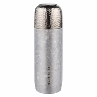 FEIJIAN飞剑纯钛保温杯双层钛焖茶杯一盖两用泡茶养生钛水杯子