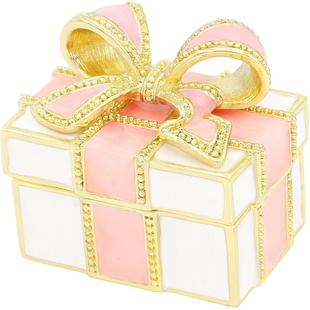 【自营】PICALS首饰盒法式高档求婚戒指盒珐琅彩饰品收纳生日礼物