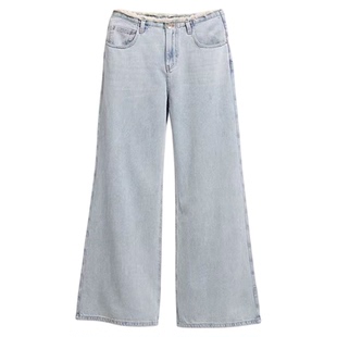 WHM【垂坠斜纹牛仔松喇叭裤】设计师品牌 no退可换