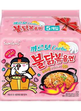 韩国进口辣鸡肉奶油味拌面