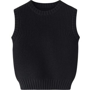 enhennbaby婴儿针织背心2025秋季新款男女宝宝纯棉坎肩洋气马甲