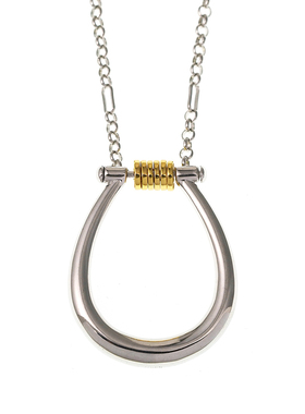 另说oiij|马上有钱|原创设计925银新中式马蹄铁铜钱吊坠新年开运