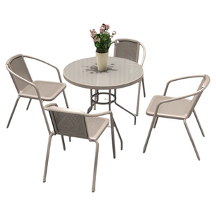 户外庭院桌椅阳台藤椅茶桌椅组合室外庭院休闲露天露台三件套防水