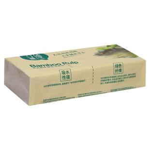 纤纯2层竹本色面巾纸车载纸巾汽车用抽纸餐巾纸卫生纸遮阳板100抽