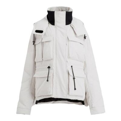 LAUREL白鹅绒连帽短款羽绒服