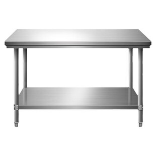 厨房304不锈钢工作台双层置物架打荷台酒店操作台揉面台切菜桌子