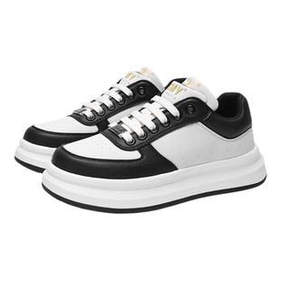 杜莎米娅冬季新款休闲鞋爆款双鞋舌情侣鞋全皮面板鞋时尚潮流鞋