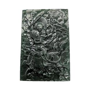 九天应元雷声普化天尊吊坠定制神像挂件雷祖雷神泰山玉项链男女