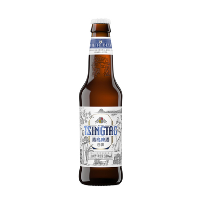青岛啤酒全麦白啤330ml*24瓶包邮