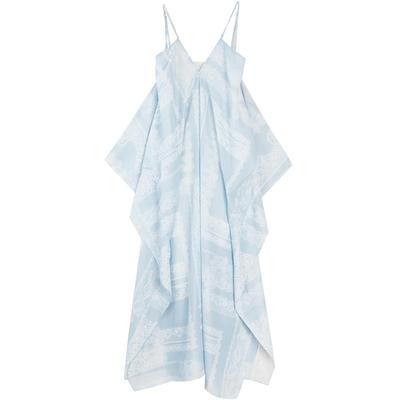 ELLE复古文艺印花吊带连衣裙