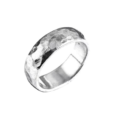 熙素情侣999足银纯手工戒指