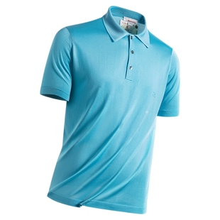 [进口亮丝/凉爽透气]梦特娇 男士商务短袖polo衫弹力顺滑翻领t恤