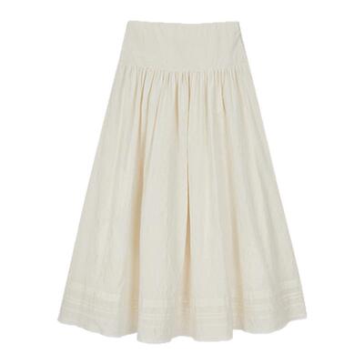 MOUSSY2026秋季新品日系温柔风A字蕾丝边半身裙女031JSZ31-1005