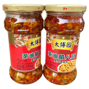太傅园茶油腊八豆2瓶正宗发酵酱豆子湖南特产即食下饭菜黄豆瓣酱
