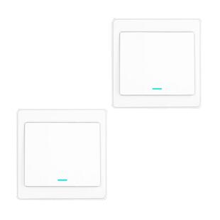 创联遥控开关面板免布线220v家用灯单火线穿墙智能无线双控随意贴