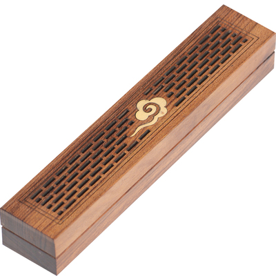 禾风香堂实木便携黑檀酸枝卧香盒