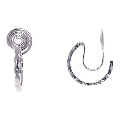 中性风圆圈素圈耳环耳夹女