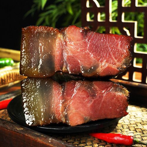 【农家土猪老腊肉】湖南柴火米糠烟熏正宗腊味【新鲜前腿肉制作】