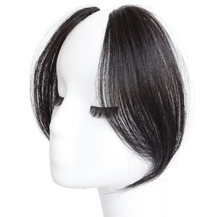 八字刘海假发女夏假发片自然一片式隐形无痕真发网红中分假刘海