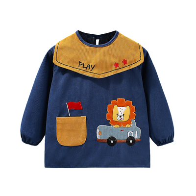 灯芯绒儿童防水防脏罩衣