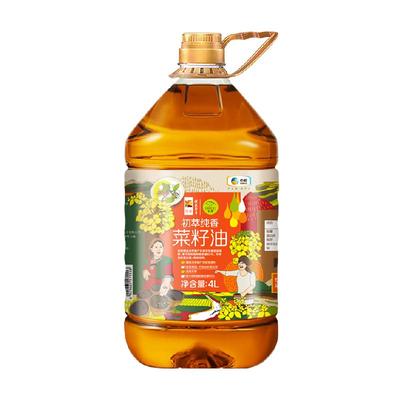 中粮初萃纯香菜籽油压榨食用油4L