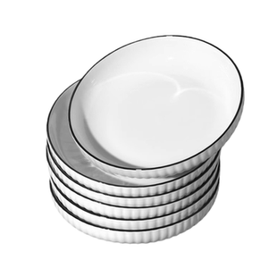 7英寸餐盘菜盘日式山田简约家用饭盘子陶瓷圆火锅炒菜盘ins新款