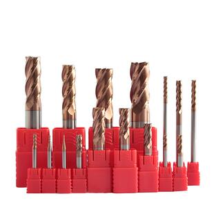 55度钨钢合金铣刀4刃立铣刀钢用涂层直柄加长平底铣刀CNC数控刀具