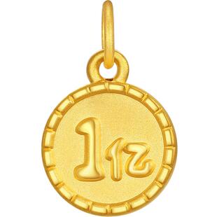 潮宏基 第1桶金 一亿 黄金吊坠足金3D硬金串珠转运珠女宝宝礼物