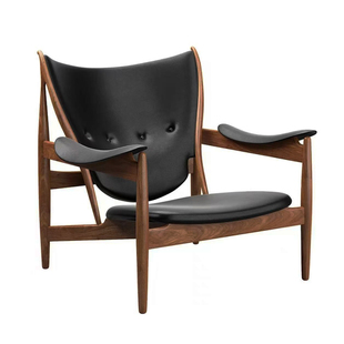 意式主人酋长椅白蜡实木休闲椅北欧扶手椅阳台设计师中古沙发椅