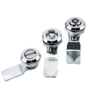 海坦 MS705三角锁配电箱机柜不锈钢一字四角门锁垃圾箱圆柱转舌锁