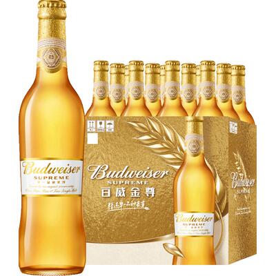 百威金尊啤酒500ml×12瓶×1组
