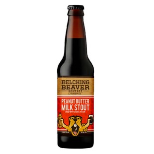 美国进口打嗝海狸花生酱牛奶世涛/酒花高速精酿啤酒355ml*6瓶装
